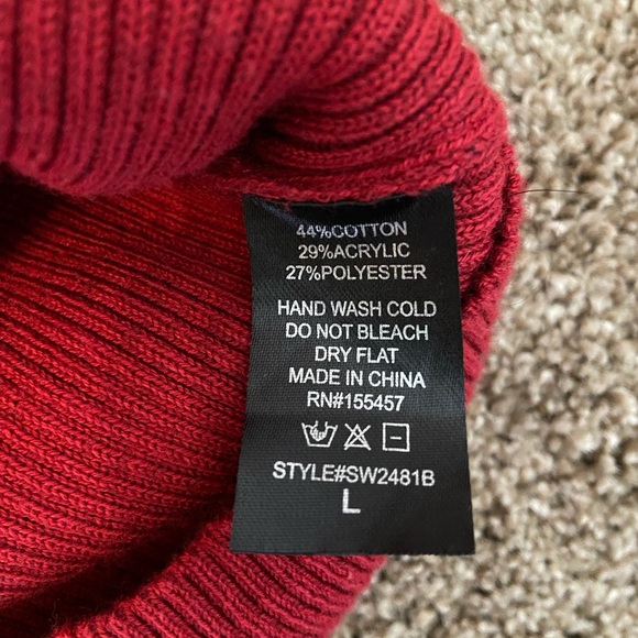 Fashion Nova Mockneck Ribbed Bodycon Midi Long Sleeve Festive Sweater Dresss - Picture 4 of 5